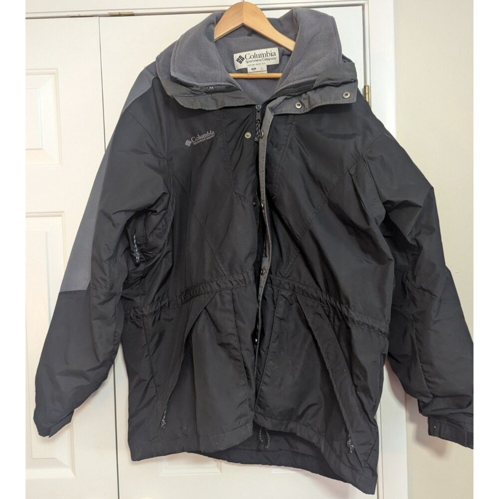 Columbia Double Wammy Men's 3 in 1  Ski Jacket XL, Lined, Black &Gray, Vintage